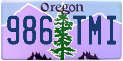 OR license plate 986TMI