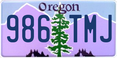 OR license plate 986TMJ