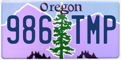 OR license plate 986TMP