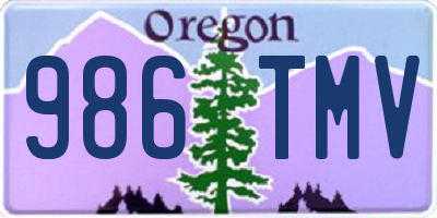 OR license plate 986TMV