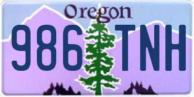OR license plate 986TNH