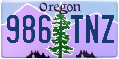 OR license plate 986TNZ