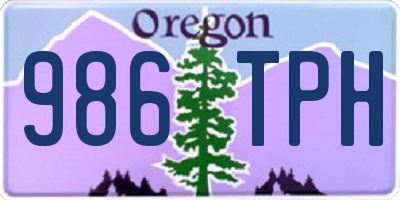OR license plate 986TPH