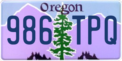 OR license plate 986TPQ