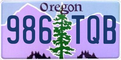 OR license plate 986TQB