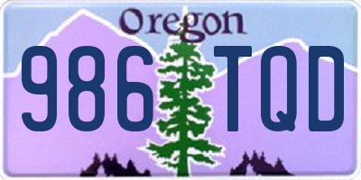 OR license plate 986TQD