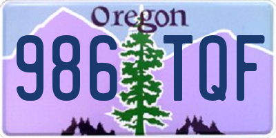 OR license plate 986TQF