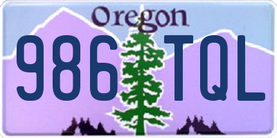 OR license plate 986TQL