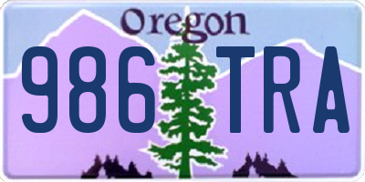 OR license plate 986TRA