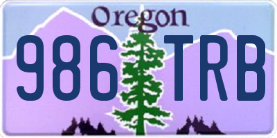 OR license plate 986TRB