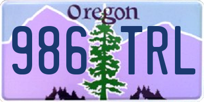 OR license plate 986TRL