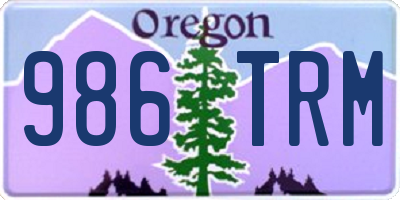 OR license plate 986TRM