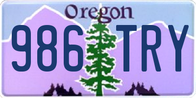 OR license plate 986TRY
