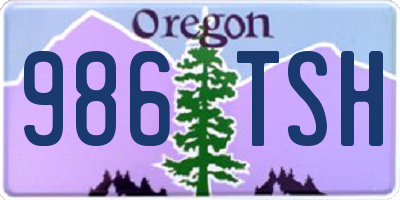 OR license plate 986TSH