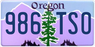 OR license plate 986TSO