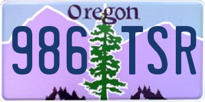 OR license plate 986TSR
