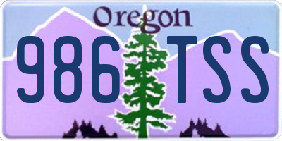 OR license plate 986TSS