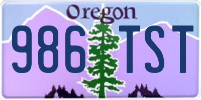 OR license plate 986TST