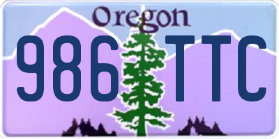 OR license plate 986TTC