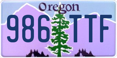 OR license plate 986TTF