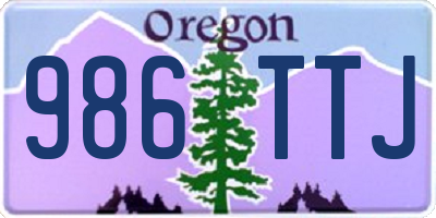 OR license plate 986TTJ