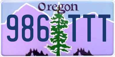 OR license plate 986TTT