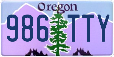 OR license plate 986TTY