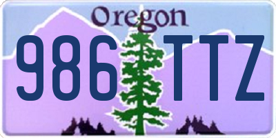 OR license plate 986TTZ