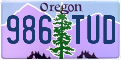 OR license plate 986TUD