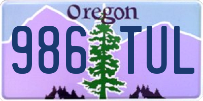 OR license plate 986TUL