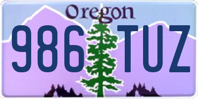 OR license plate 986TUZ