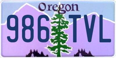 OR license plate 986TVL