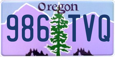OR license plate 986TVQ