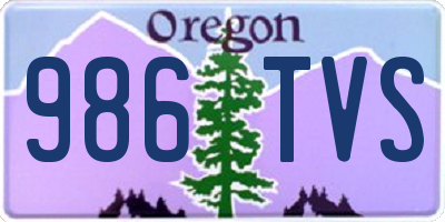 OR license plate 986TVS