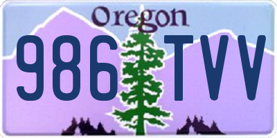 OR license plate 986TVV