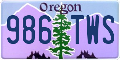 OR license plate 986TWS