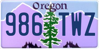 OR license plate 986TWZ
