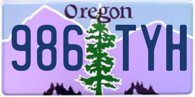 OR license plate 986TYH