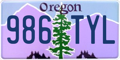 OR license plate 986TYL