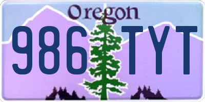 OR license plate 986TYT