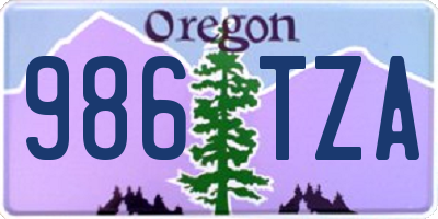 OR license plate 986TZA