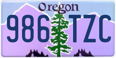 OR license plate 986TZC