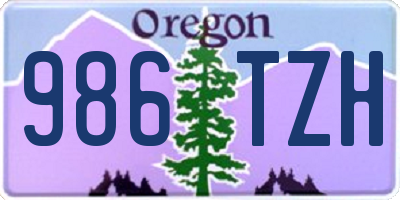 OR license plate 986TZH