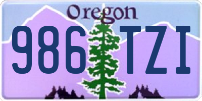 OR license plate 986TZI
