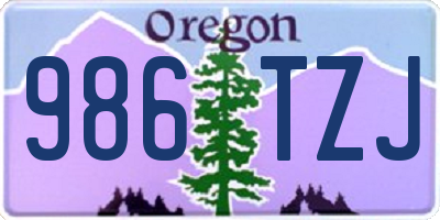 OR license plate 986TZJ