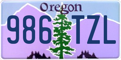 OR license plate 986TZL