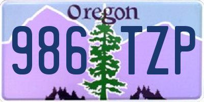 OR license plate 986TZP