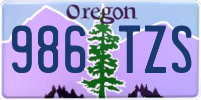 OR license plate 986TZS
