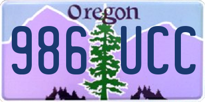 OR license plate 986UCC