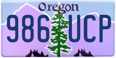 OR license plate 986UCP